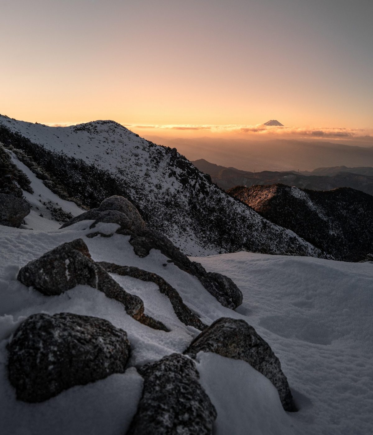 Berg, Schnee, Himmel